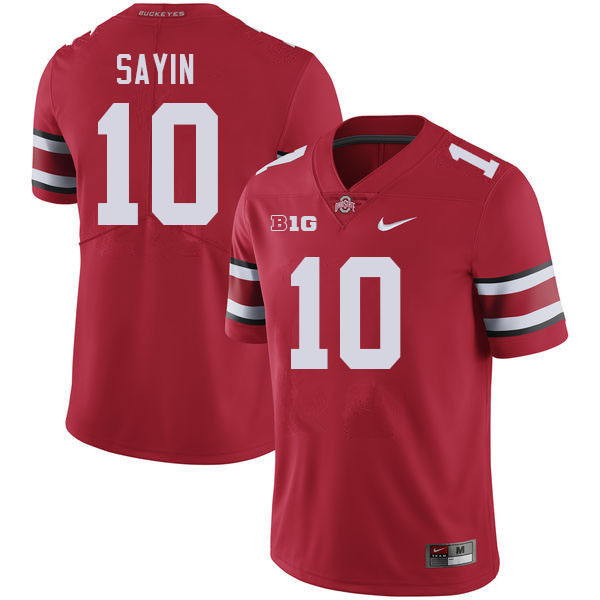 Ohio State Buckeyes Julian Sayin Men's's #10 Authentic Red College Football Jersey 2404BQMO0